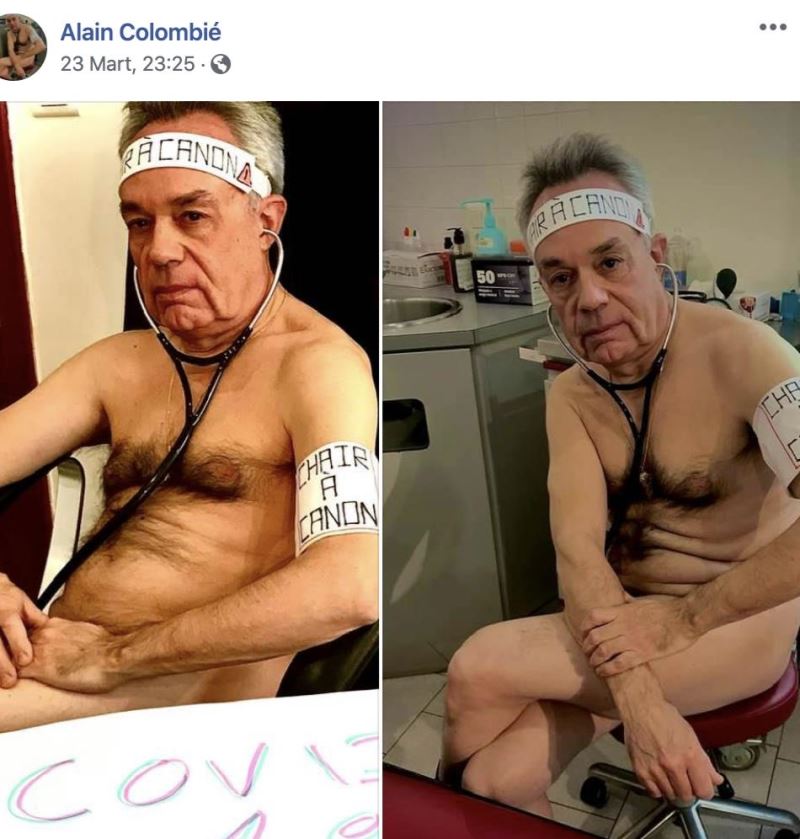 Fransız doktordan çıplak protesto...