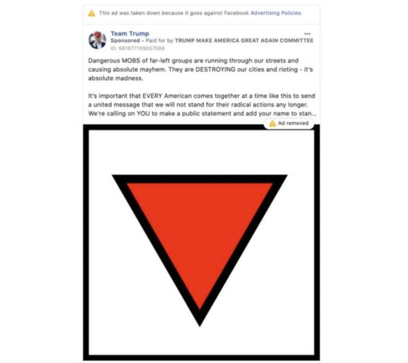 Facebook, Nazi simgesi içerdiği gerekçesiyle bazı Trump reklamlarını engelledi