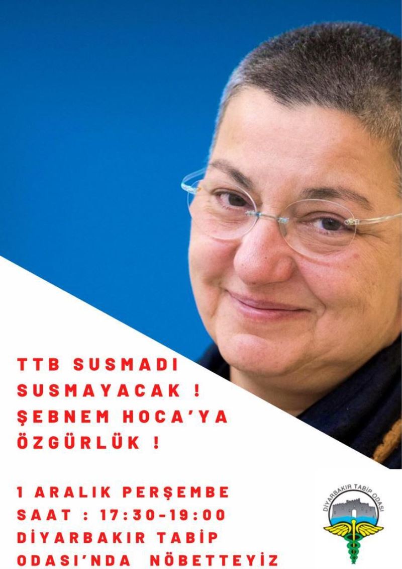 Diyarbakır Tabip Odası, Fincancı için nöbet eylemi başlattı